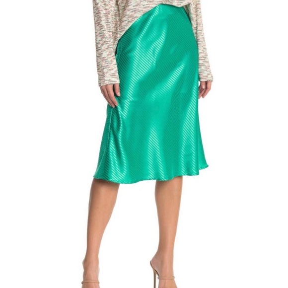 ASOS Dresses & Skirts - Green Bias Cut Satin Midi Skirt
